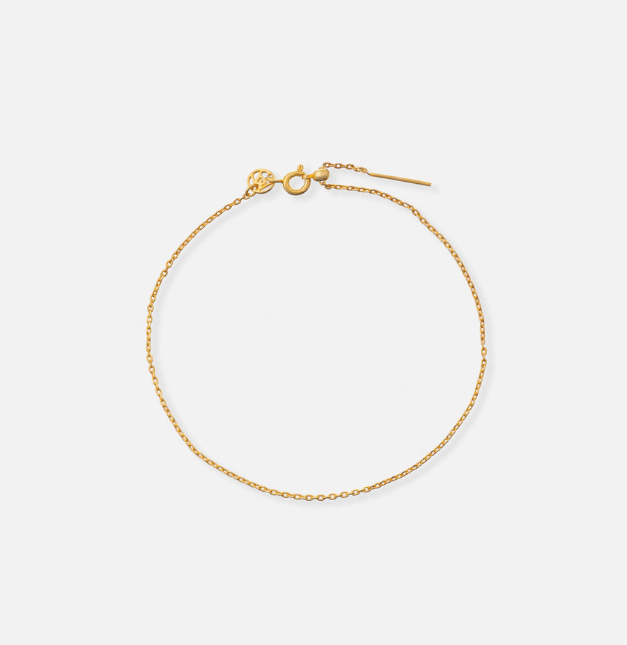 Gold Plated Charm Chain Adjustable Bracelet