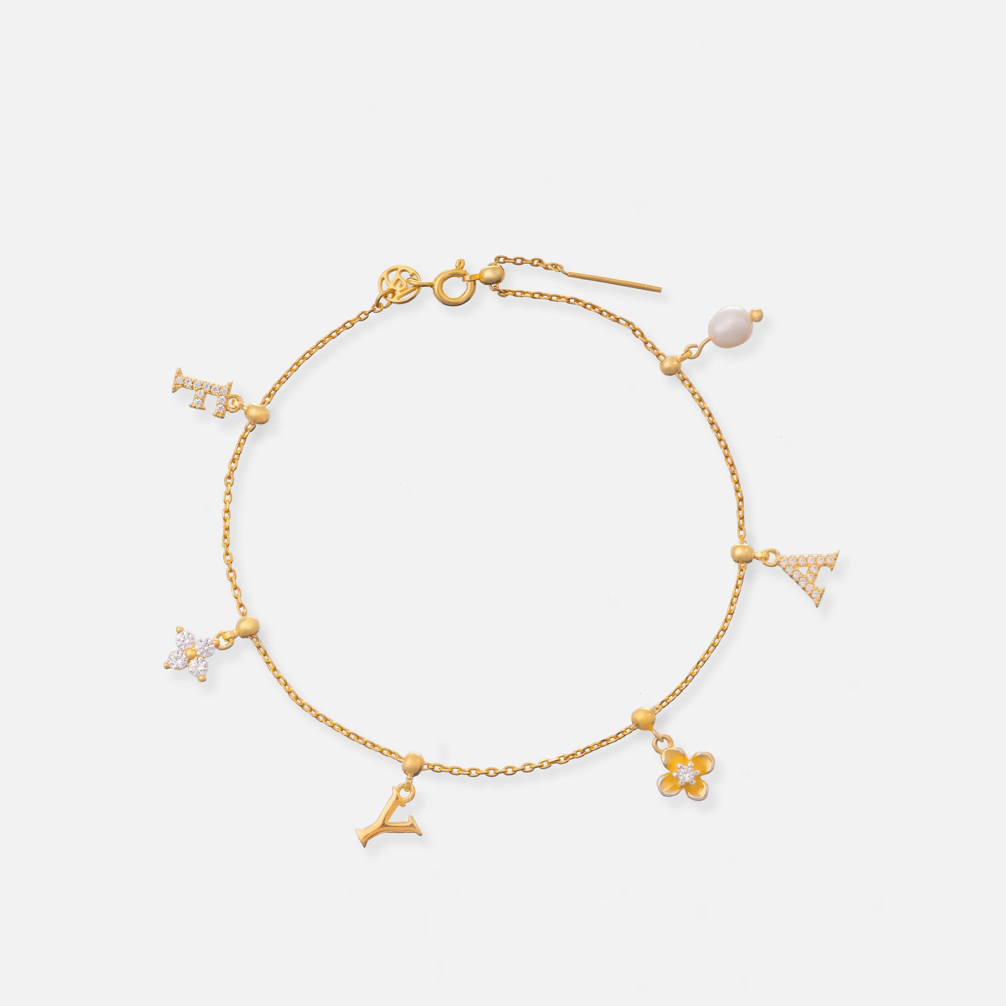 Personalised Gold Plated Charm Bracelet [Bundle Promo]