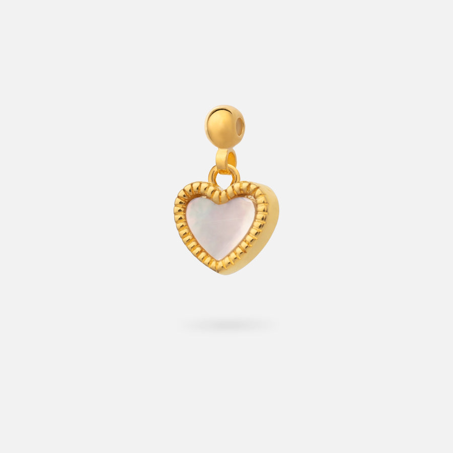 Gold Plated Mother of Pearl Love Charm