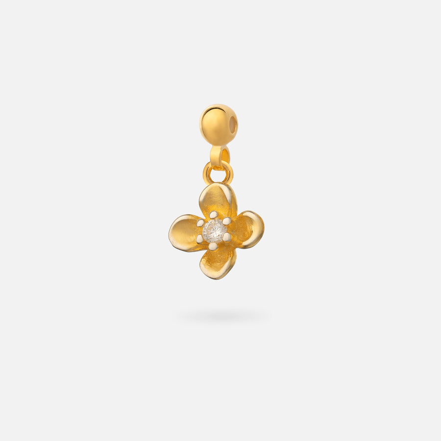 Gold Plated Flower Blossom Charm