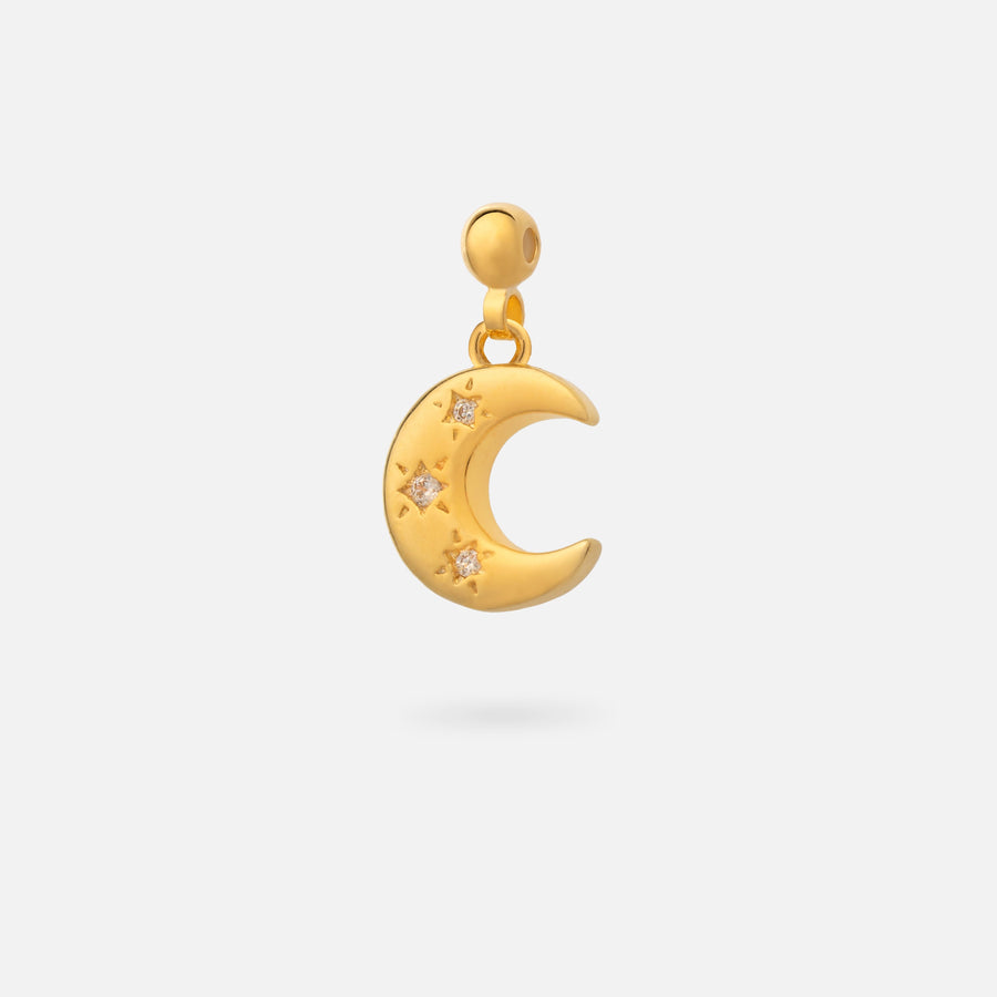 Gold Plated Crescent Moon Charm