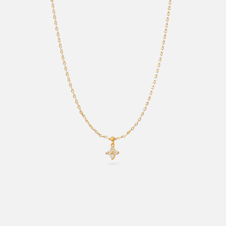 Gold Plated Lucky Clover Charm Necklace