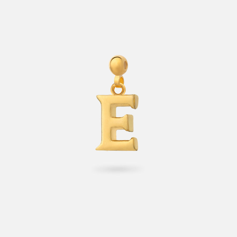 Gold Plated Glazed Letter A Charm