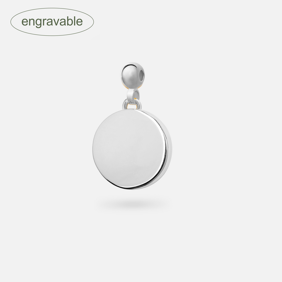 Gold Plated Round Engravable Charm