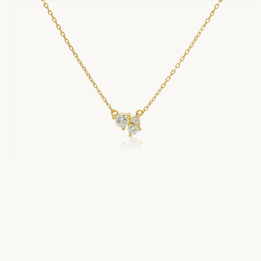 Mistletoe 925 Sterling Silver Necklace (Gold)