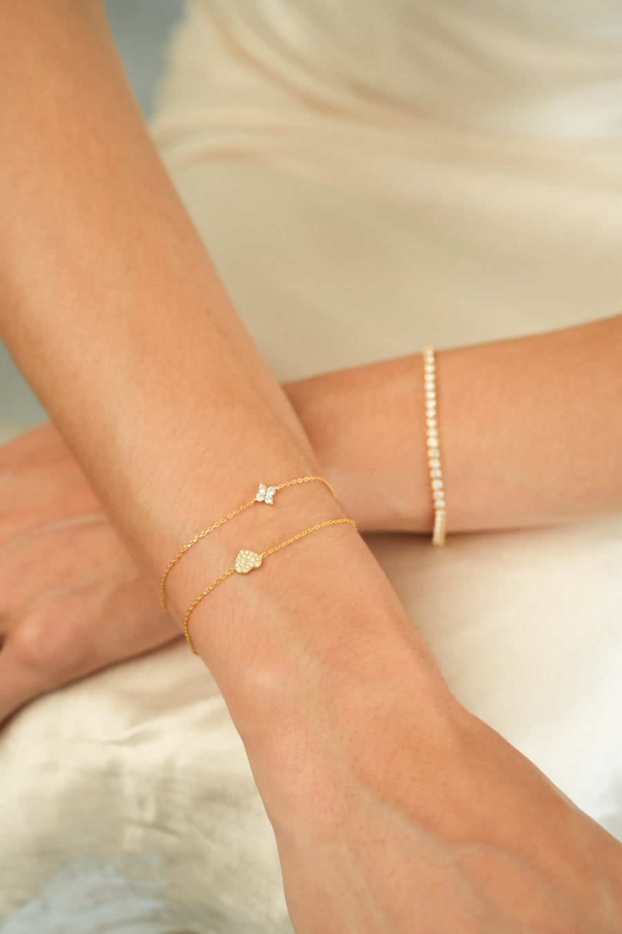 Noelle Love 925 Sterling Silver Bracelet (Gold)