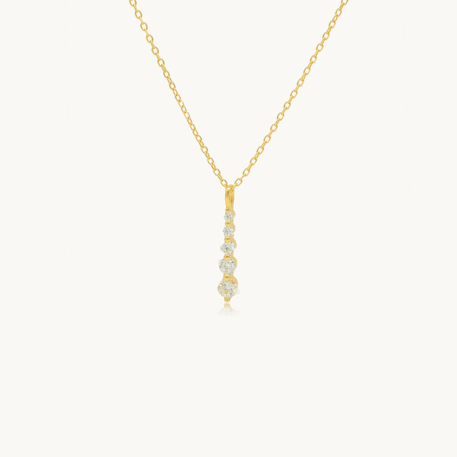 Winter Zirconia 925 Sterling Silver Necklace (Gold)