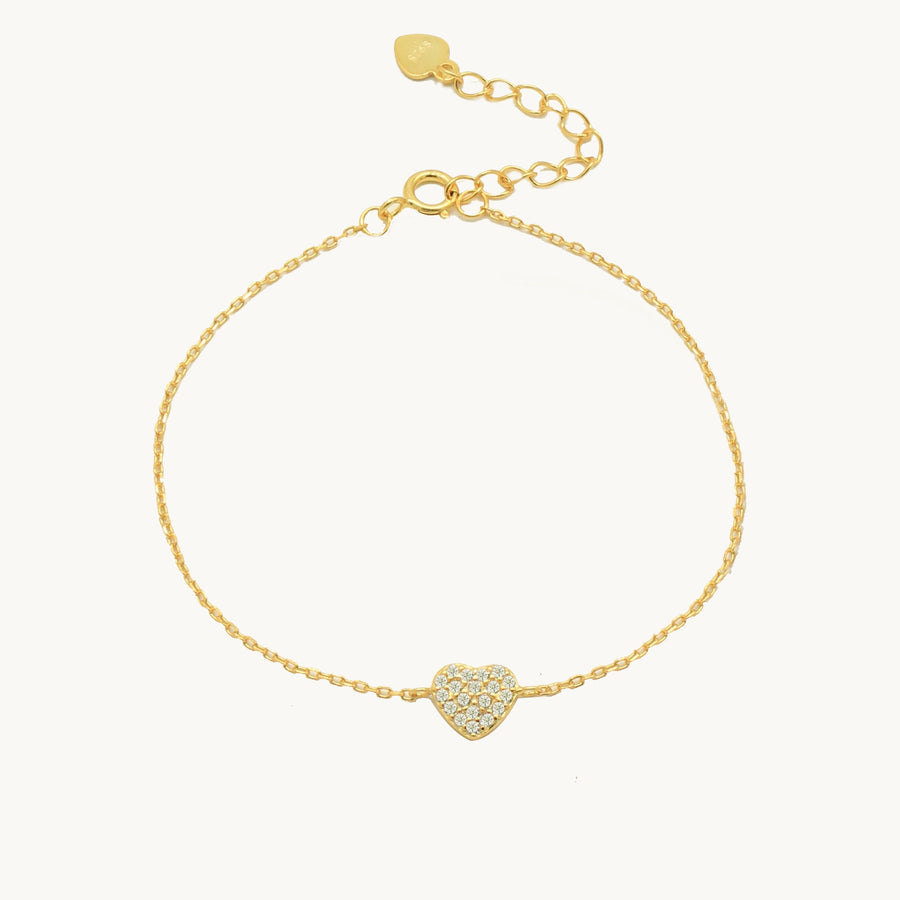 Noelle Love 925 Sterling Silver Bracelet (Gold)